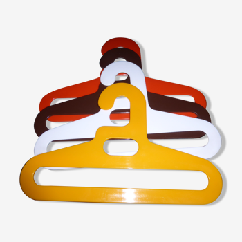 Rigid plastic hangers from the 1970s