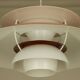 Suspension Louis Poulsen ph5 vintage | Poul Henningsen | restauration | blanc et cuivre