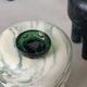 Bol vintage en verre de Murano, vert émeraude, Vetrerie Empoli fabriqué en Italie