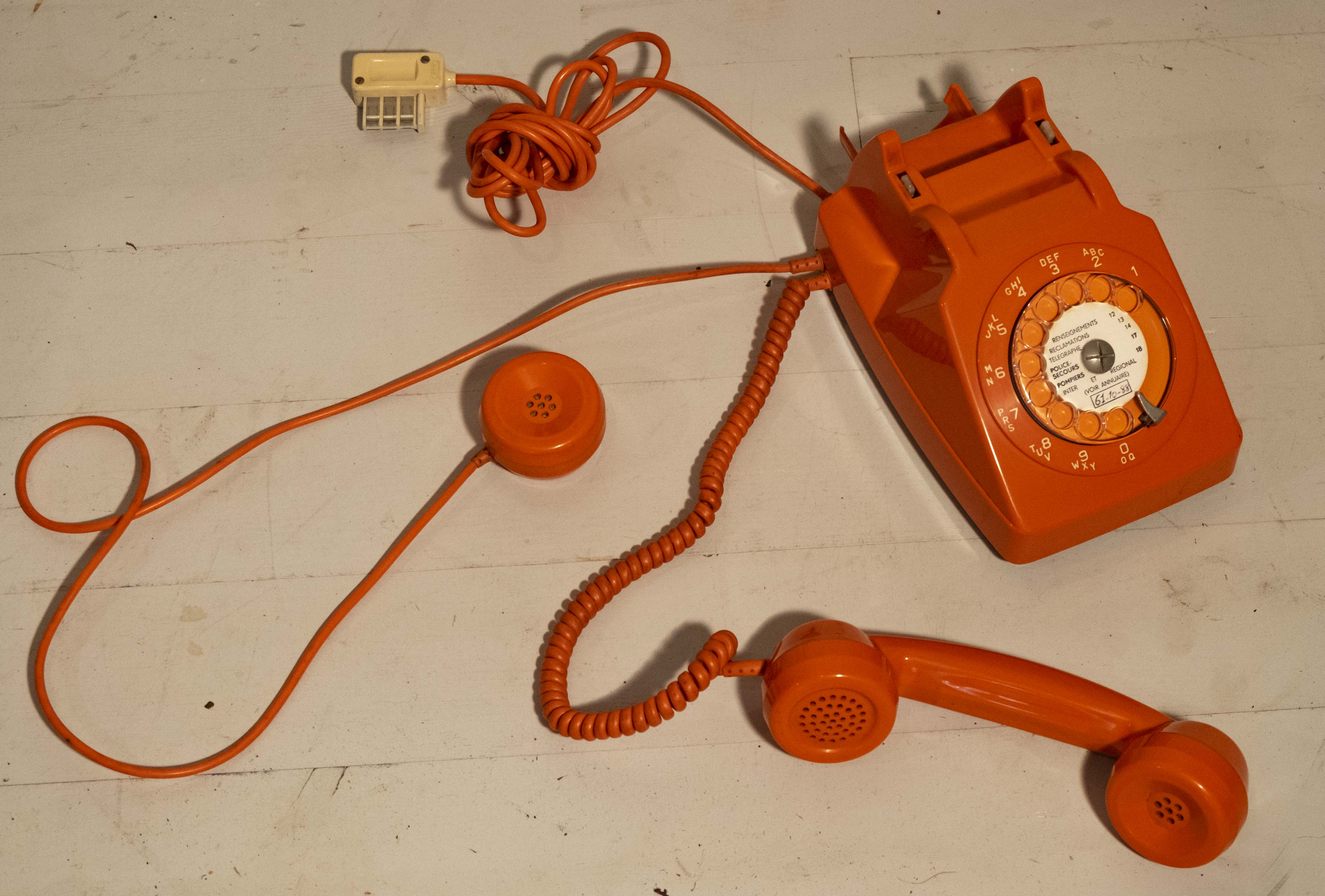 Vintage orange phone