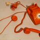 Vintage orange phone