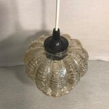 Old glass moulded shape geometric shape years 70 decoration #5