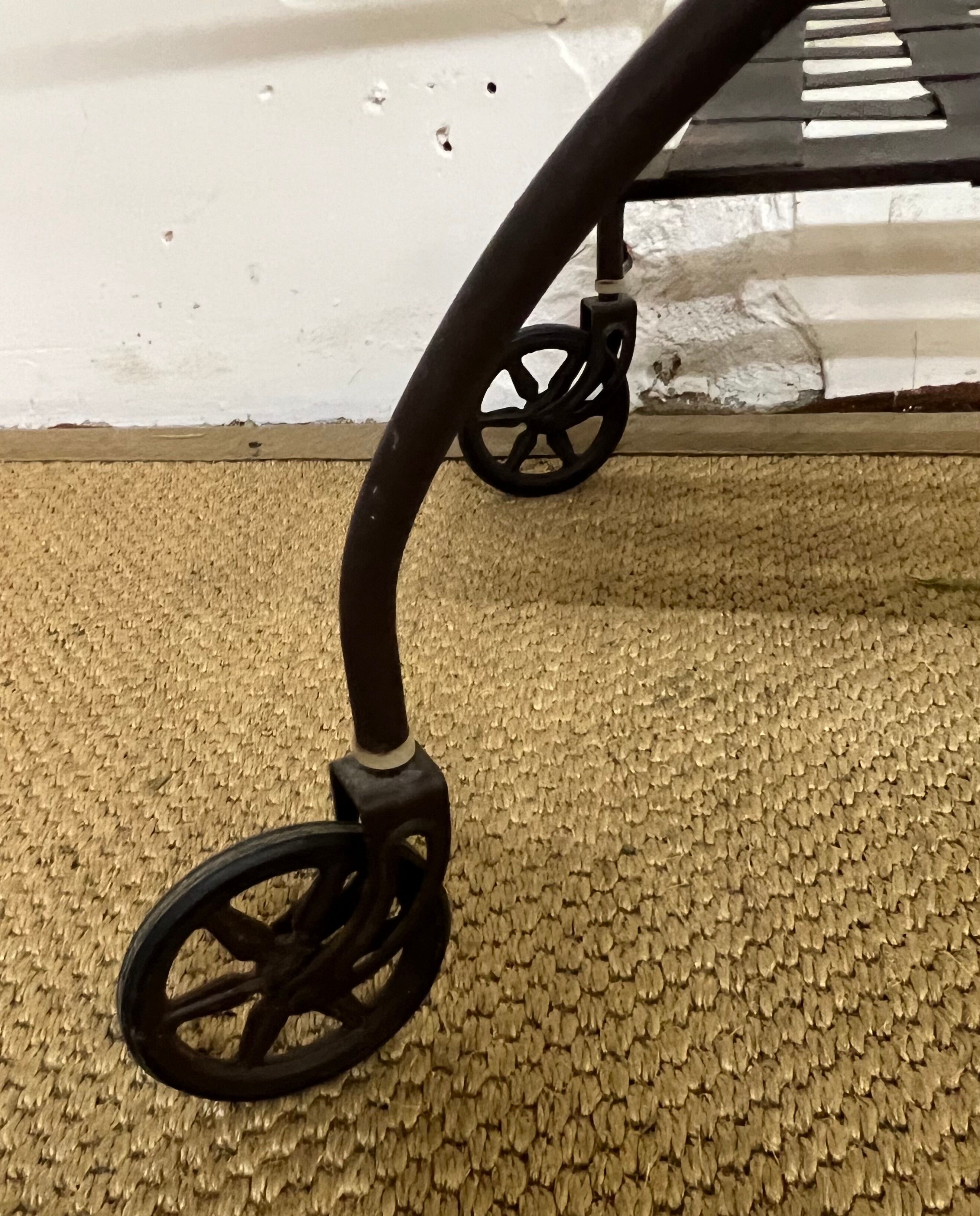 Wrought iron service trolley