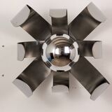 Chrome flower wall light
