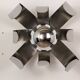 Applique fleur chrome