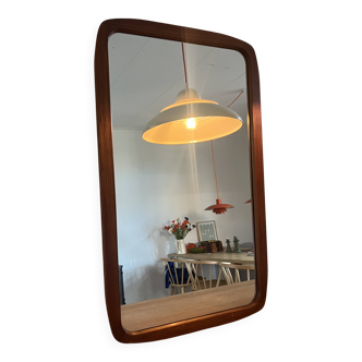Vintage Danish Teak mirror - organic shapes
