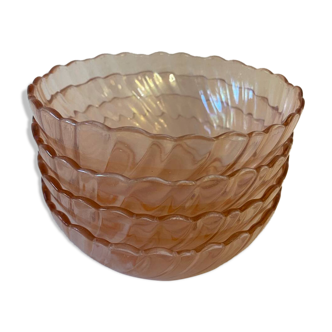 Set of 4 Rosaline Arcoroc bowls