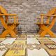 Paire de fauteuils en bois massif 1960