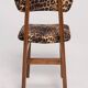 Mid-century leopard velvet chair, beech wood, Rajmund Halas, Poland, 1960s
