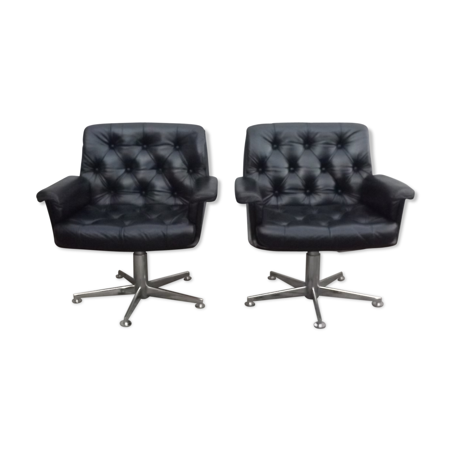 Pair of bridge armchairs from Airborne around 1965