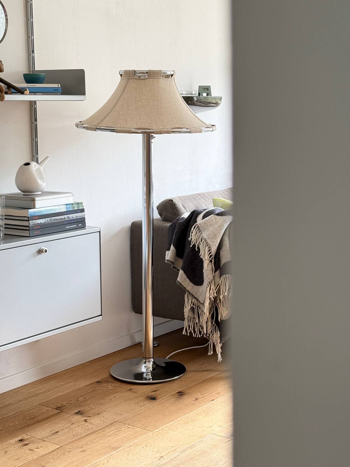 Atelje Lyktan Chrome Floor Lamp Anna Ehrner