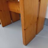 Pair of vintage Charlotte Perriand Les Arcs stools in pine from the 60s 70s