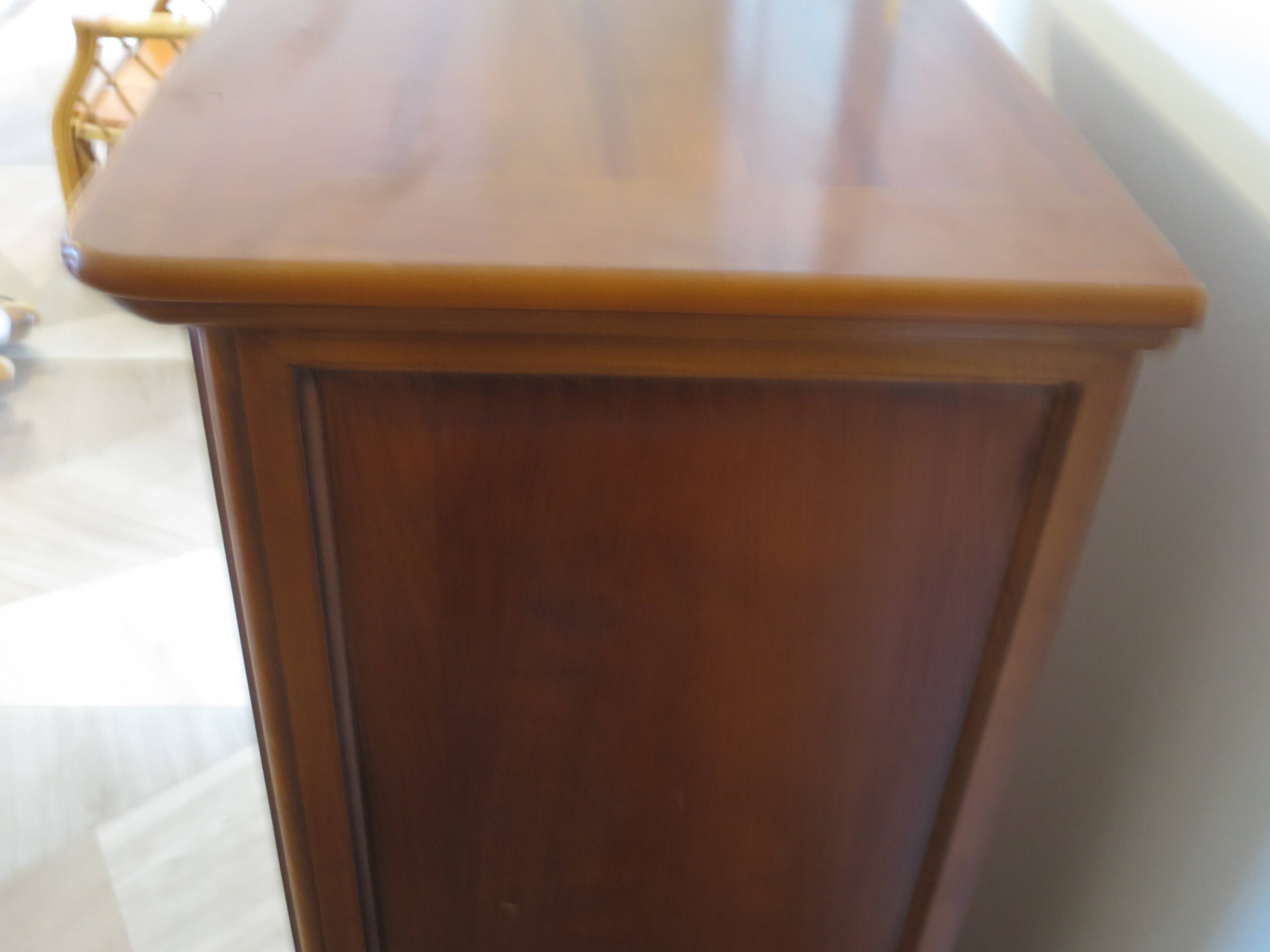 Rare Louis Philippe chest of drawers with 7 drawers from the 80s in cherry wood