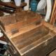 Beautiful cabinetmaker's trunk in wood and metal from the 1900s. With 3 storage compartments