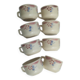 Lot of 8 Lunéville cups
