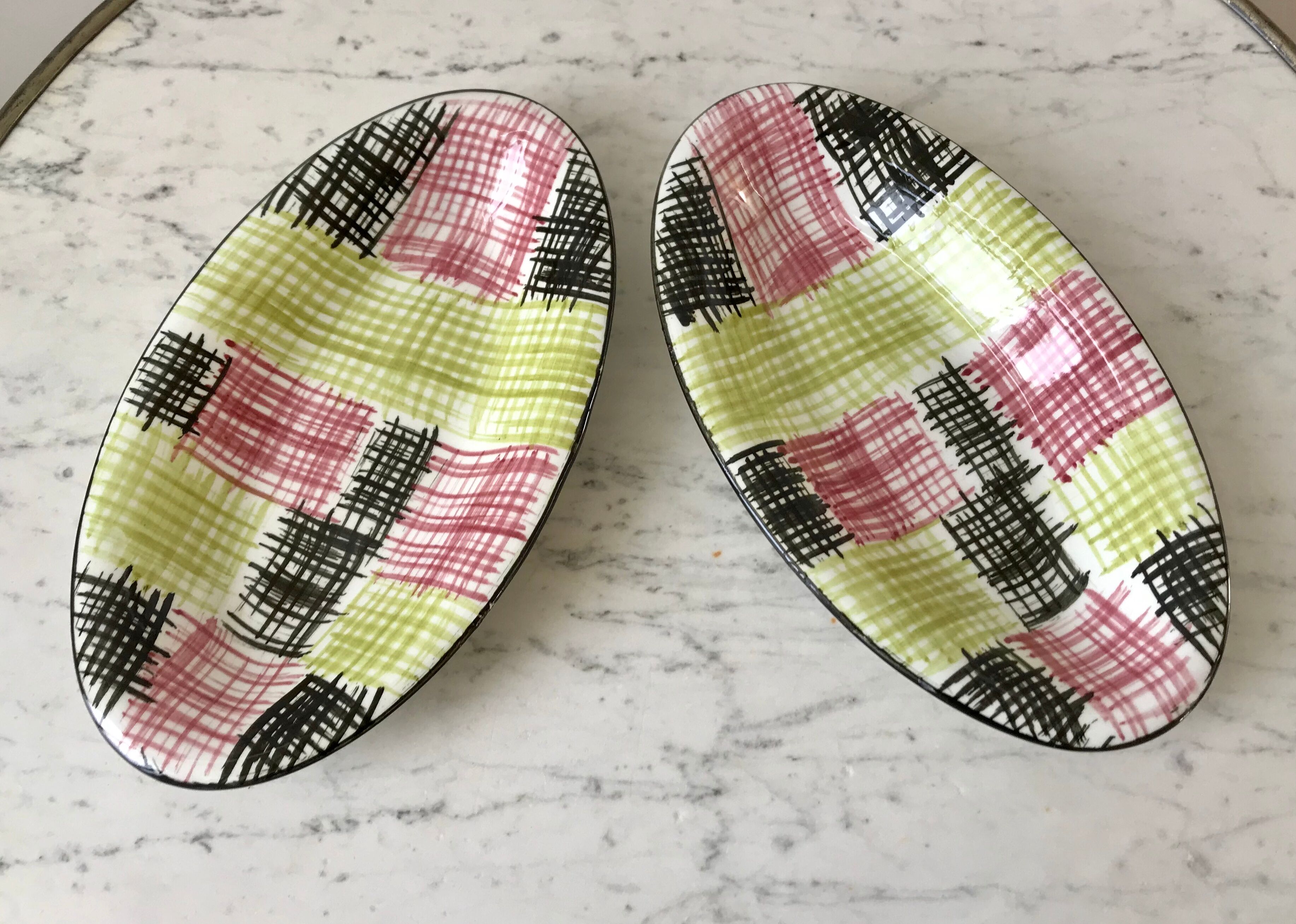 Duo of raviers Sarreguemines model Promocolor 70s