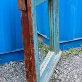 Vintage blue Indian mirror 92x92cm