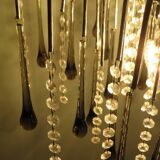 Lustre cascade en verre de Murano italien 1960