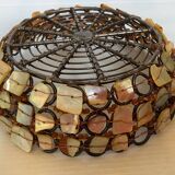 Nacre and metal catch-all bowl