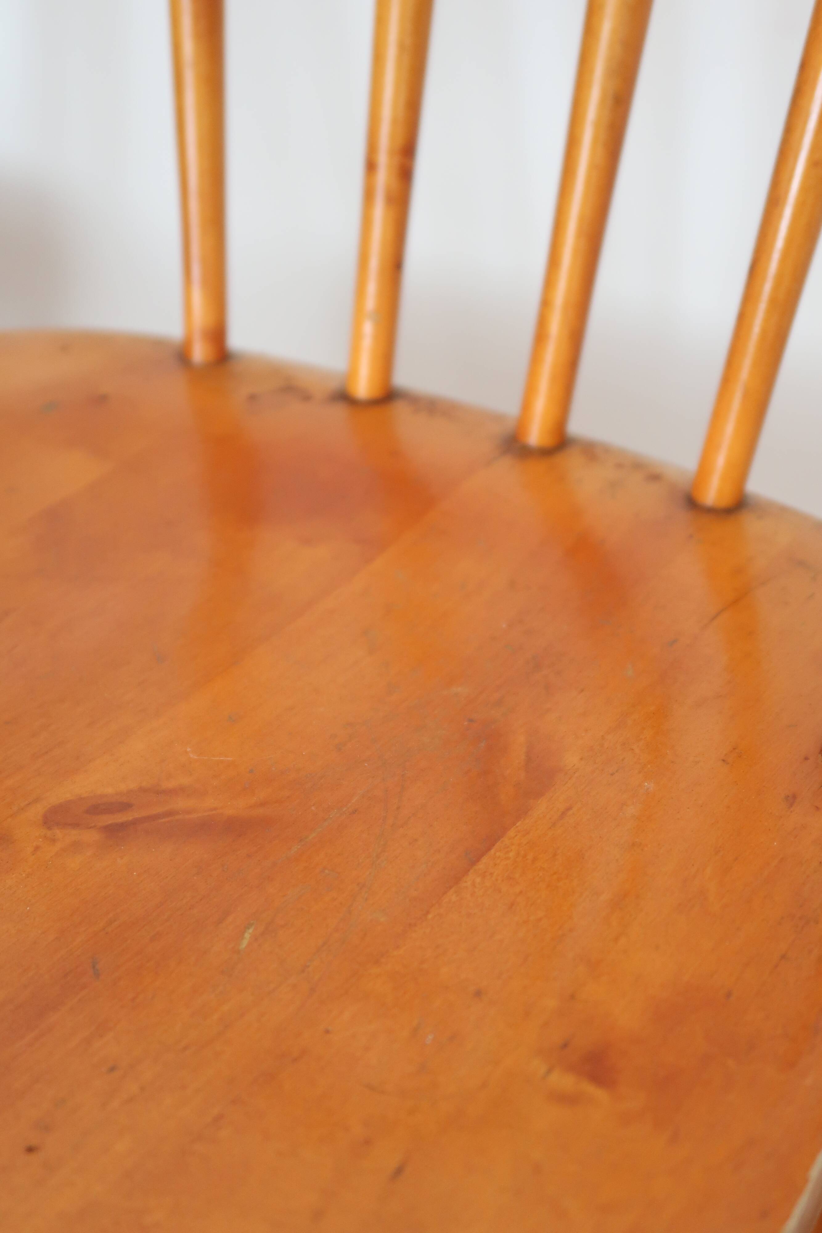 4 Scandinavian beech chairs