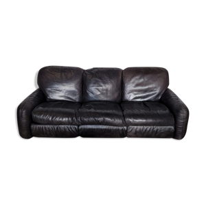Canapé cuir noir Arrigo