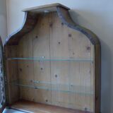 Old showcase carved wood vine leaf grape