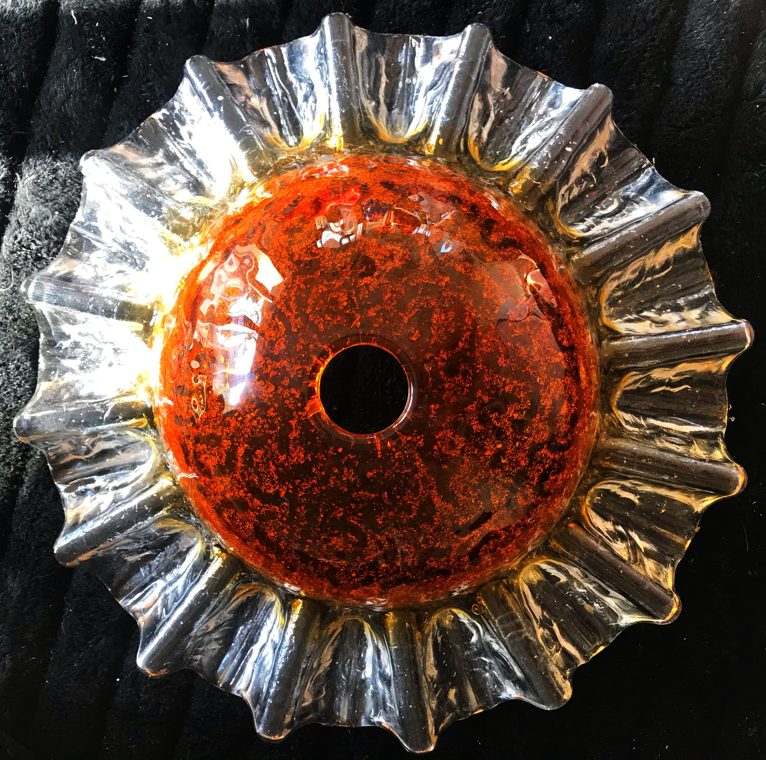 Mazzega murano glass pendant light