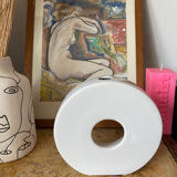 Round vintage ceramic vase