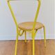 Vintage yellow school chairs from the 90s
