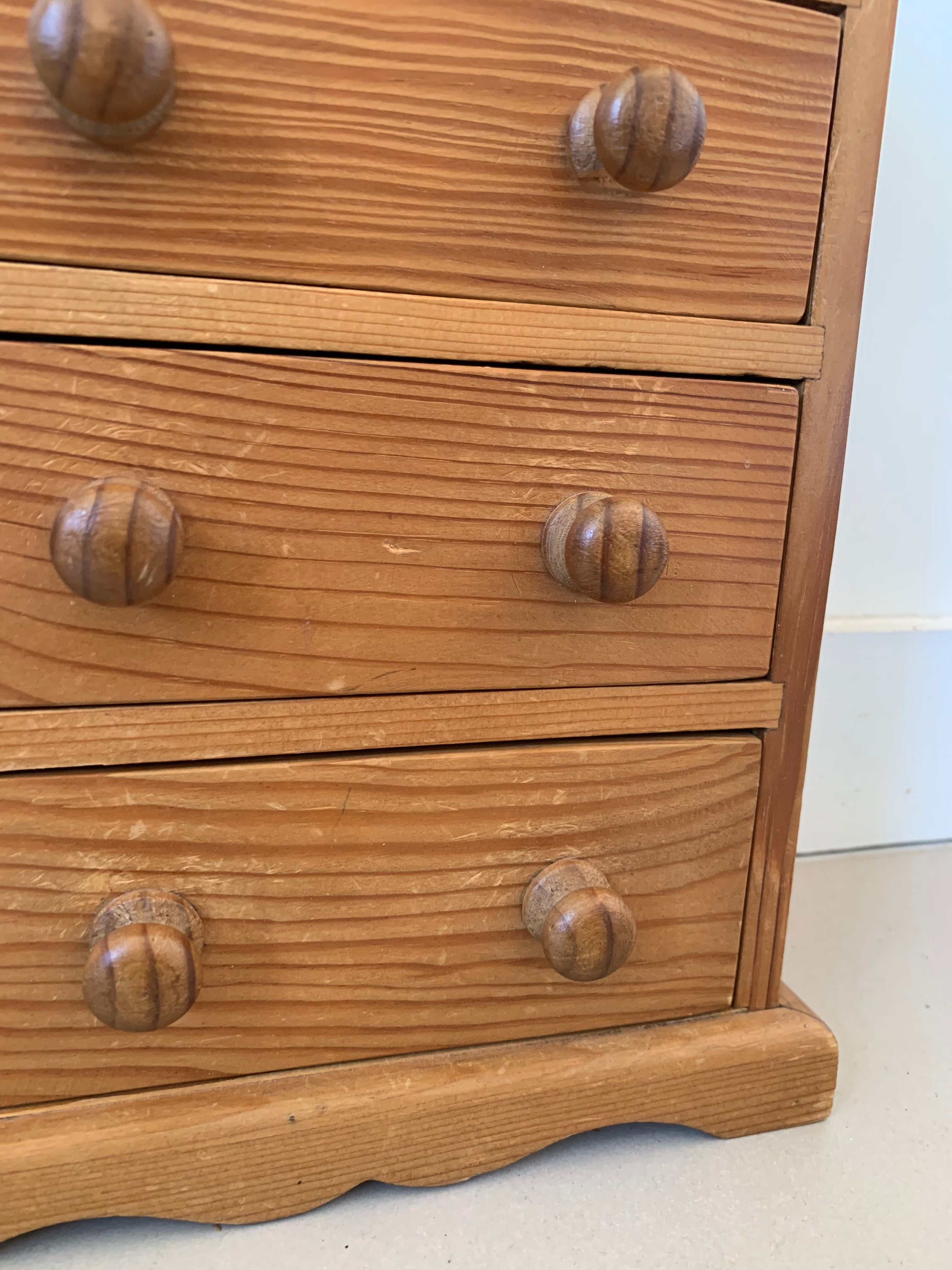 Small antique drawer cabinet