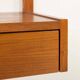 Étagère en teck scandinave des années 1970 avec un console.