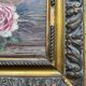 Painting "Bouquet of roses in the vase" signed G. Demange early XX° + frame