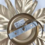 Gold metal flower wall light