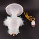 Lampe de table en verre de Murano blanc et bleu, Italie 1970