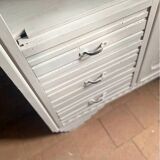 Parisian Art Deco period armoire – cream patina