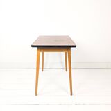 Bureau d’enfant vintage Mid-Century en bois table d’écolier rétro pour cham