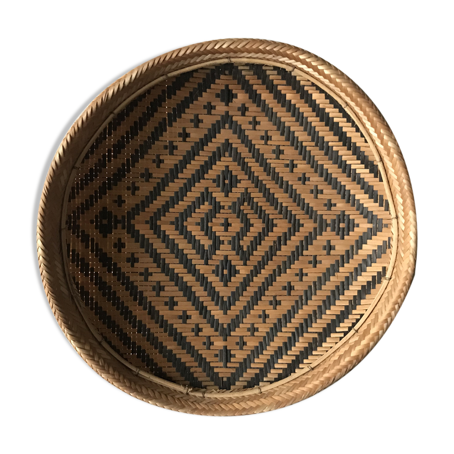 Corbeille ronde tressée
