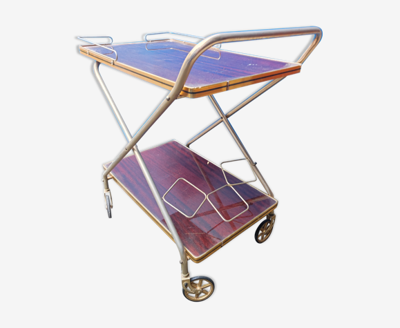 Table desserte à roulettes chariot bar vintage 60 70