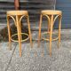 Set of 2 vintage rattan bar stools