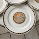 set of 6 flat plates Sarreguemines model "Nomeny" art deco 30s