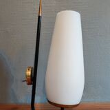 Applique laiton et opaline blanche