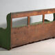 Antique painted pine bank safe – Central Europe, around 1900