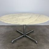 Roche Bobois round marble table for 6 people, 1970s