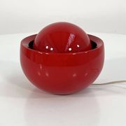 Red Italian ceramic table lamp, 1970