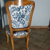 Louis XV style table and 6 chairs in solid wood, excellent condition