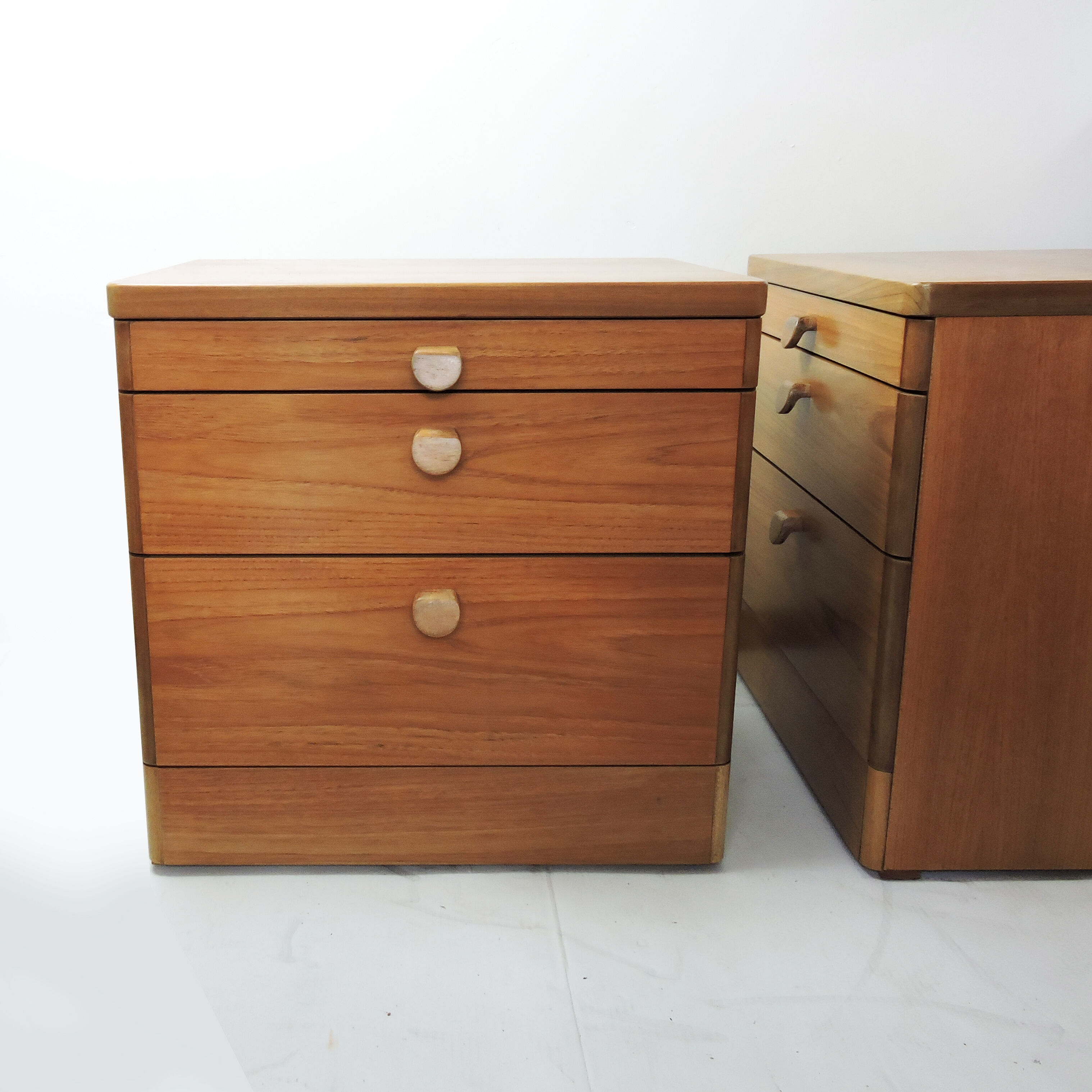 Teak bedside cabinets by Stag, set of 2, 1960