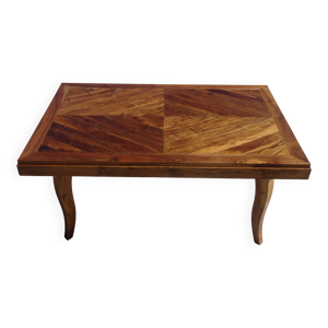 table en noyer avec marqueterie - rallonges