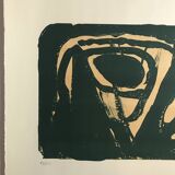 Bram van velde, mp 023, 1963. original lithograph signed in pencil