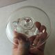 Old crystal ring, decoration couple of swans, from Lalique