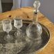 Oval Moroccan plateau engraved on a base 50x35.
